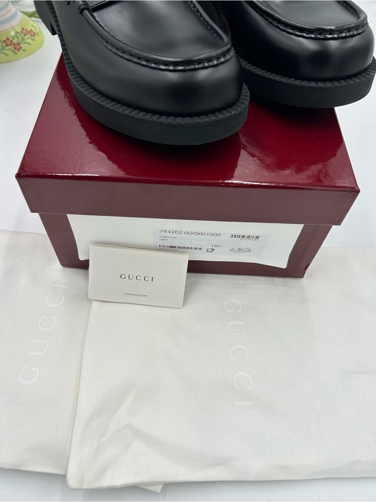 Men\'s Gucci horse bit leather loafers size 10.5 fits 11 US made in Italy main image 4